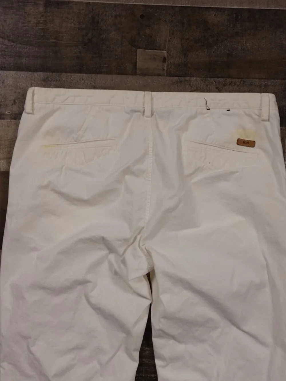 Hugo Boss Rice Slim Fit Chino Pants Men’s 36R White Designer Casual Preppy FAIR